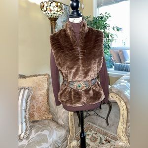 Faux fur vest
